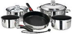 10 PIECE GOURMET "NESTING" NON-STICK COOKWARE SET