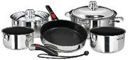 10 PIECE GOURMET "NESTING" NON-STICK COOKWARE SET