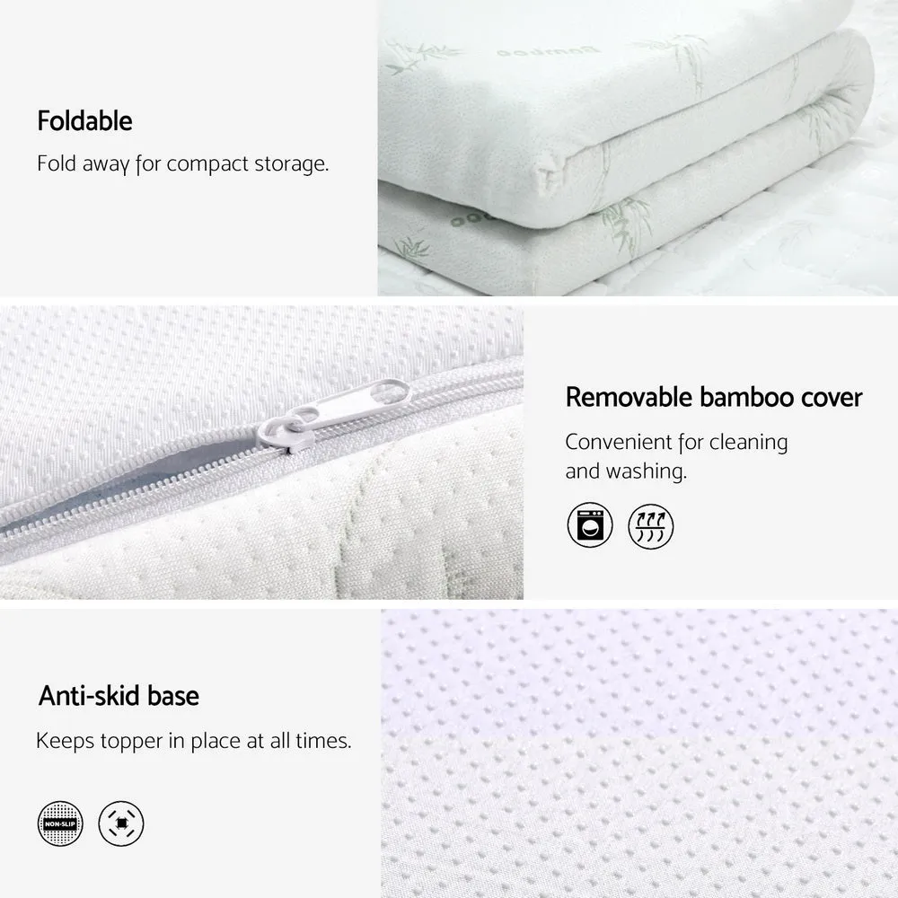 10cm Thick Deluxe Memory Foam Mattress Topper Cool Gel - Single