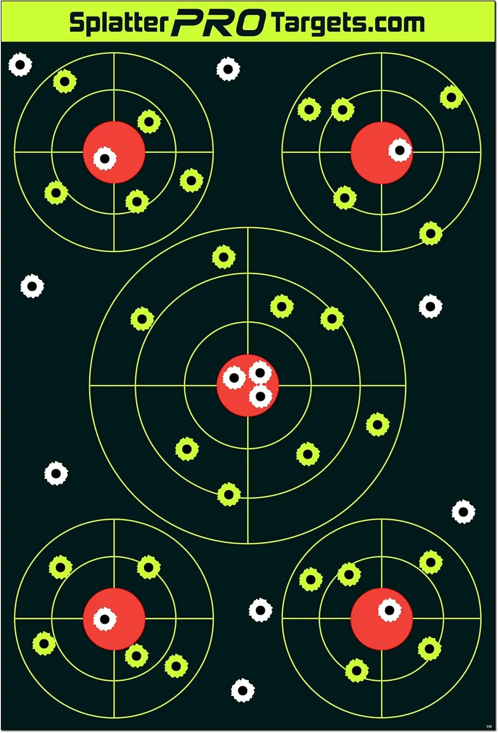 12x18 Splatter Targets. Shots Burst with a Bright Splatter Upon Impact. Instantly See Your Shots
