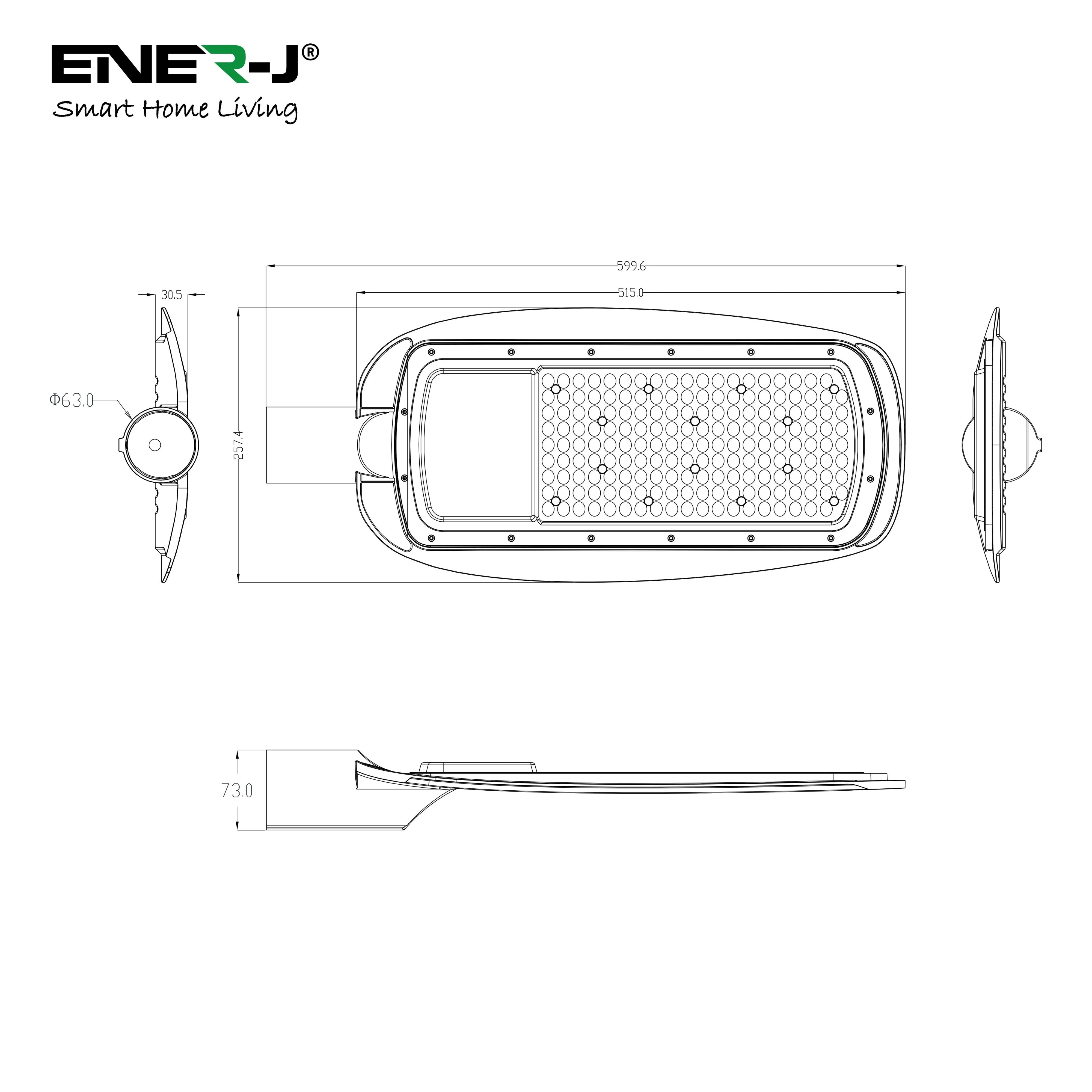 150W LED Streetlight Waterproof IP65 6000k Wall Light, Ideal Street Lamp To Install At a Height Of 6-8 Meters, 5 Years Warranty