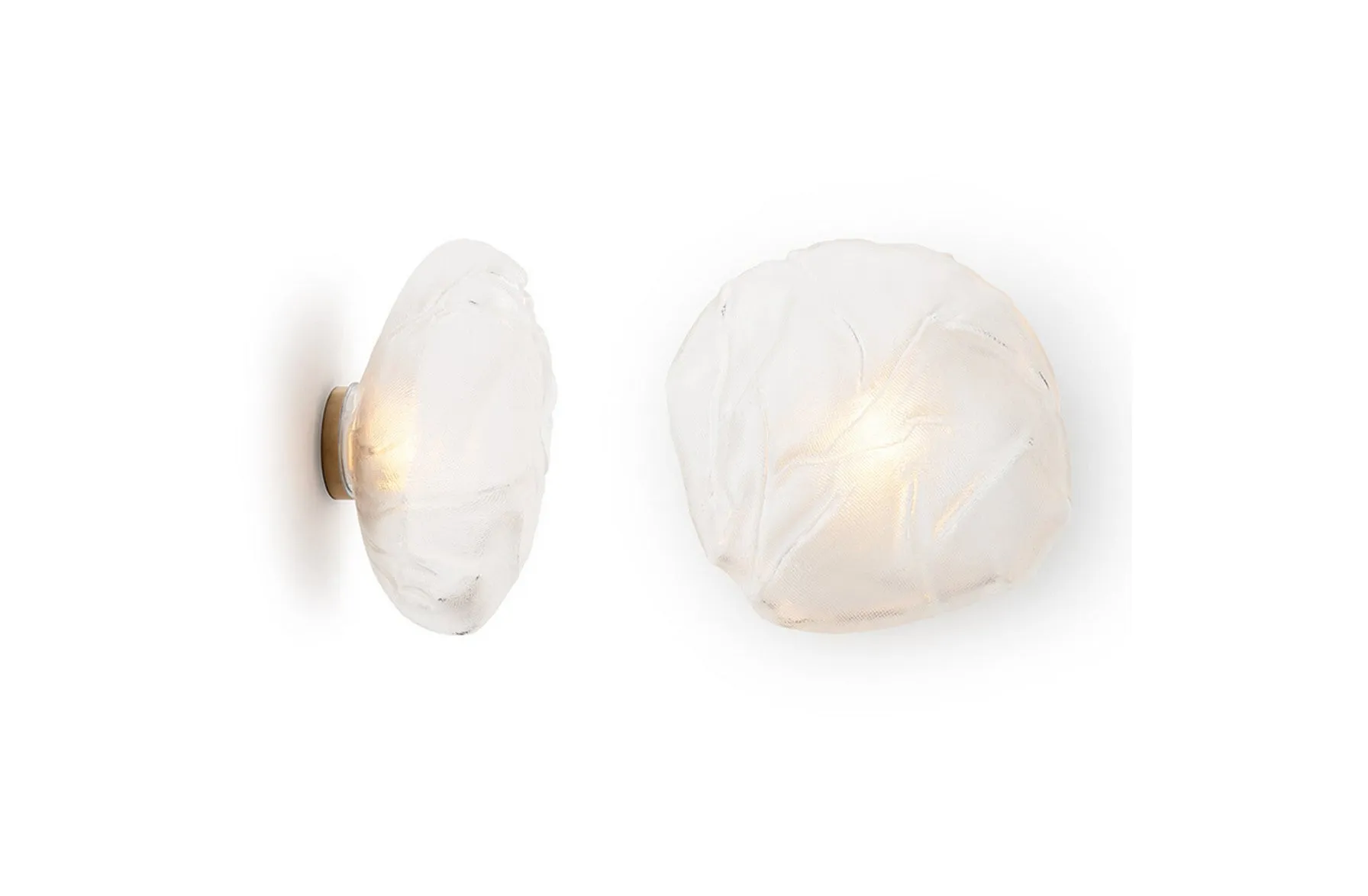 73s Brass Ceiling/Wall Lamp - Clear