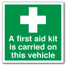 A first aid kit is carried on this vehicle