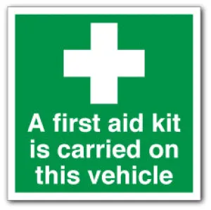 A first aid kit is carried on this vehicle