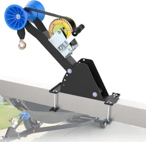 Adjustable Winch Stand with Roller, Boat Winch Mount/Boat Trailer Winch Stand with Towing Winch for 3" to 4" W x 4" H Trailer Tongue, Boat Trailer Winch Post/Boat Winch Stand