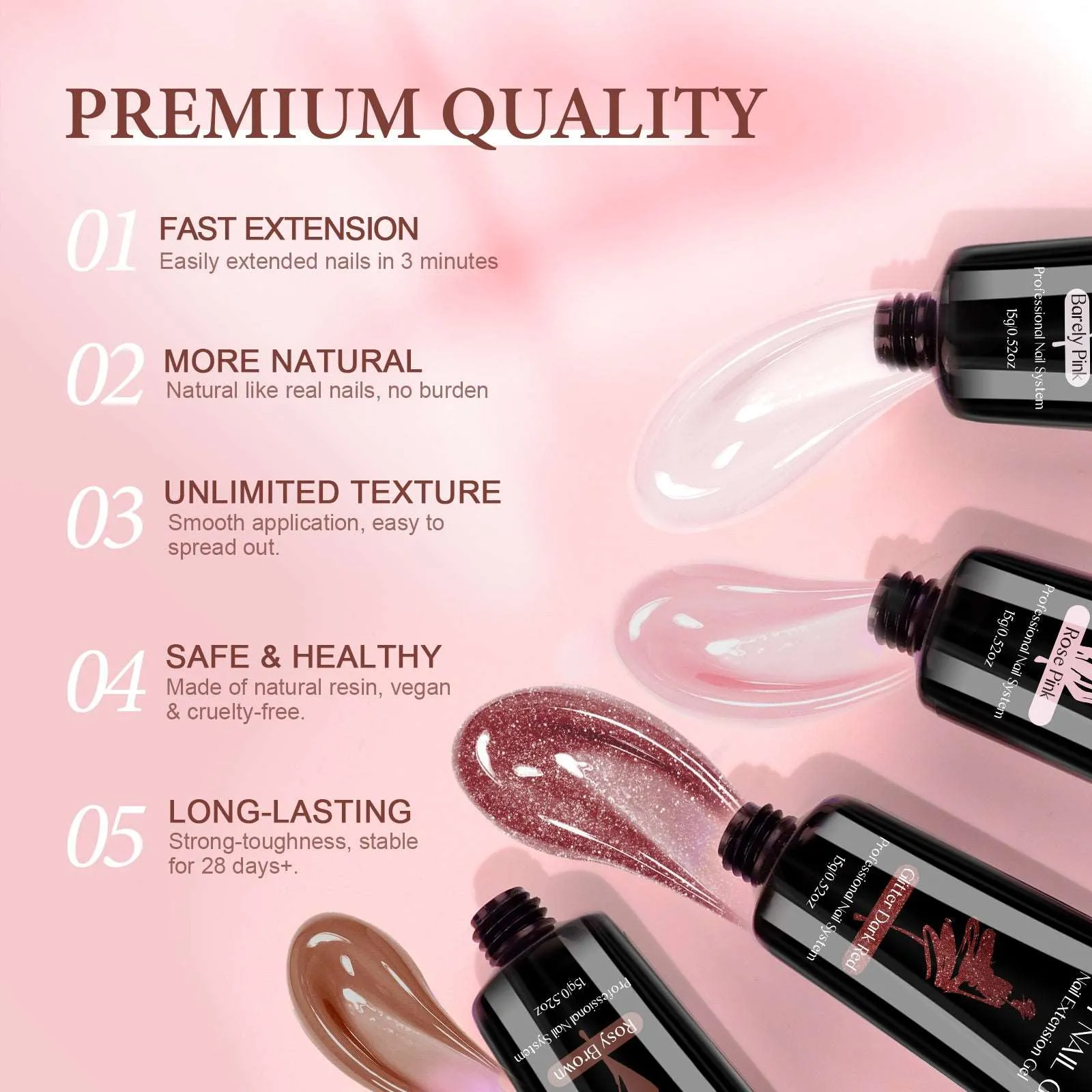 All-In-One Poly Nail Gel With Lamp Nail Kit for Beginners