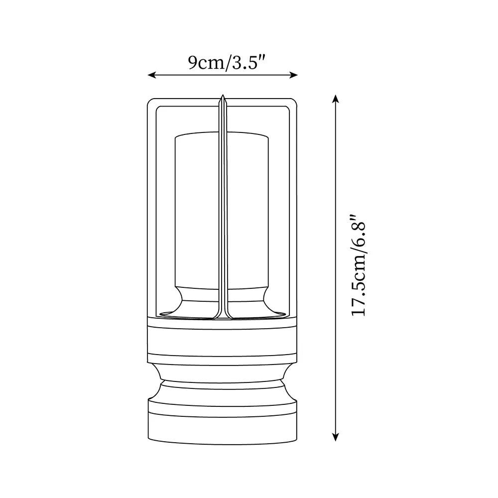 Aura Gleam Table Lamp (built-in battery) 5.3″- 8.8″
