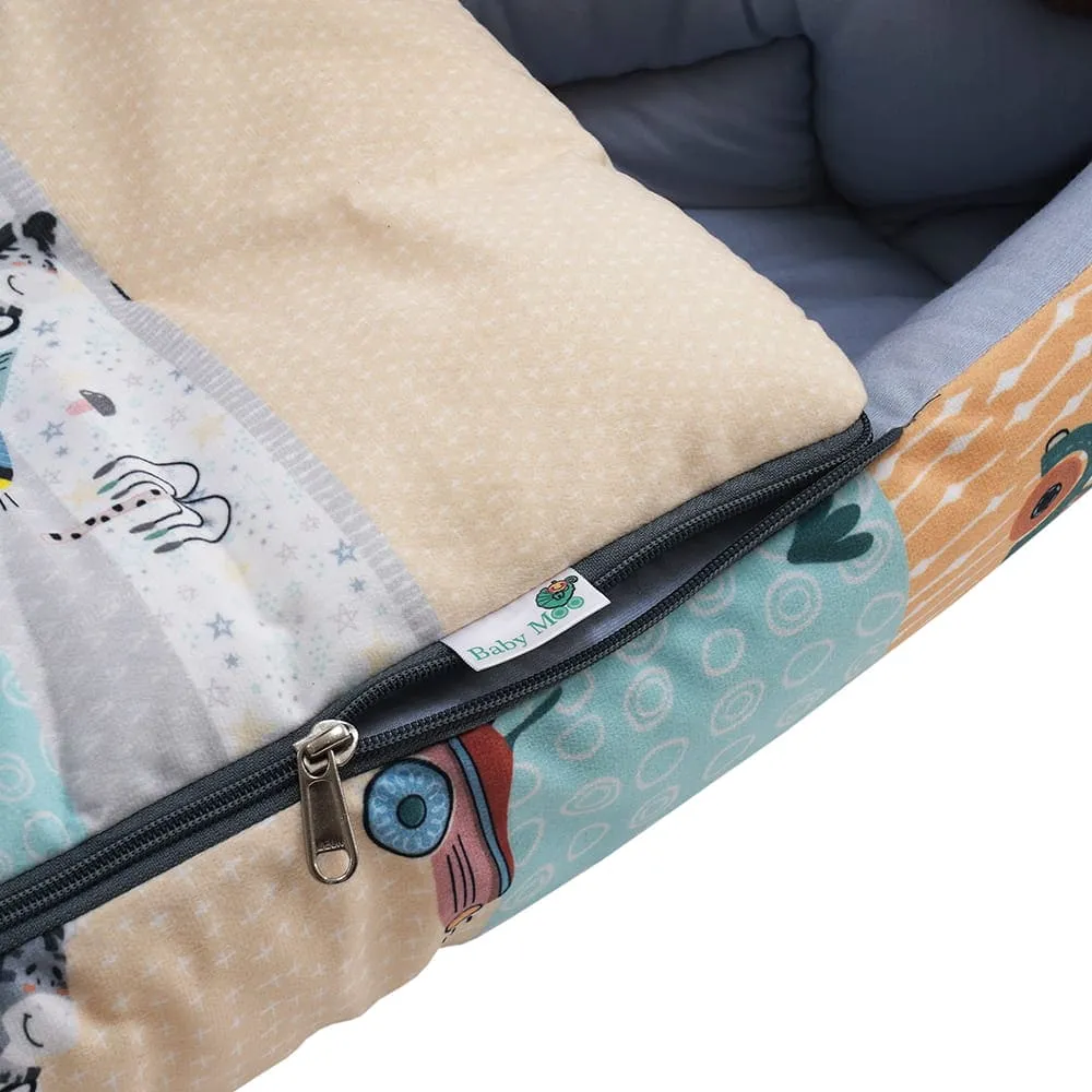 Baby Moo Bear in Car Premium Carry Nest Velvet With Hosiery Lining Sleeping Bag - Yellow