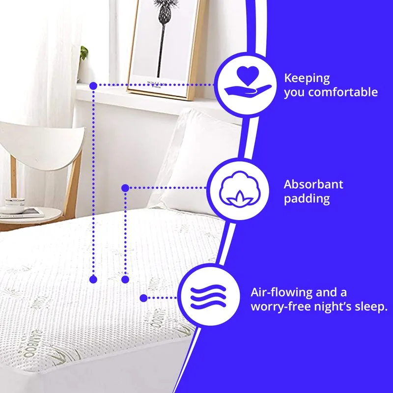 Bamboo Mattress Protector, Twin,