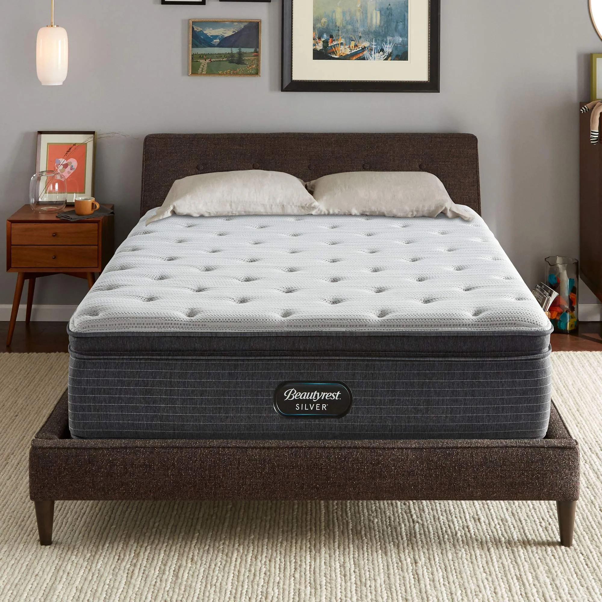 Beautyrest Silver BRS900 15 inch Medium Pillow Top Mattress, Twin XL, Mattress Only
