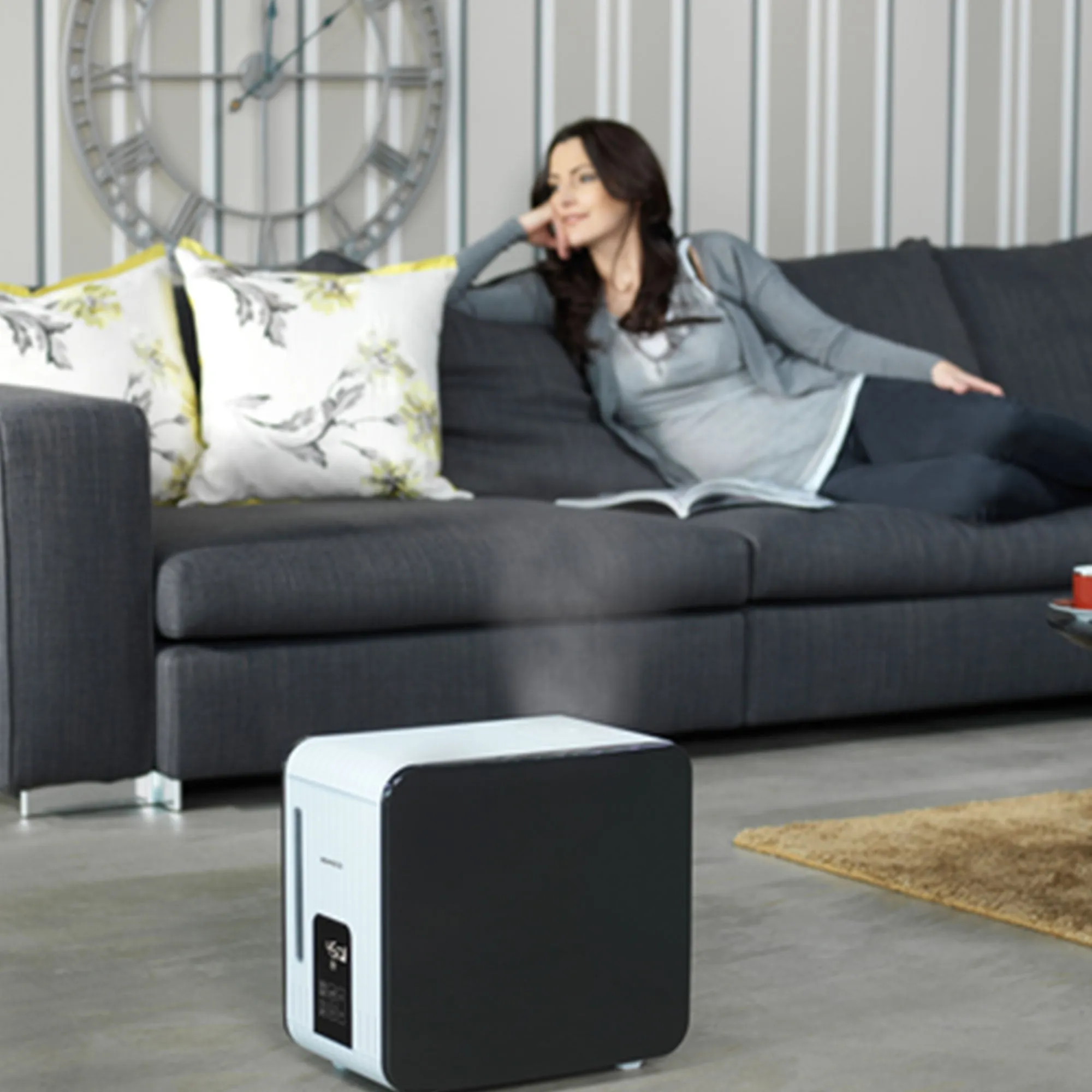BONECO S450 Large Room Steam Humidifier with Hand Warm Mist and Digital Display