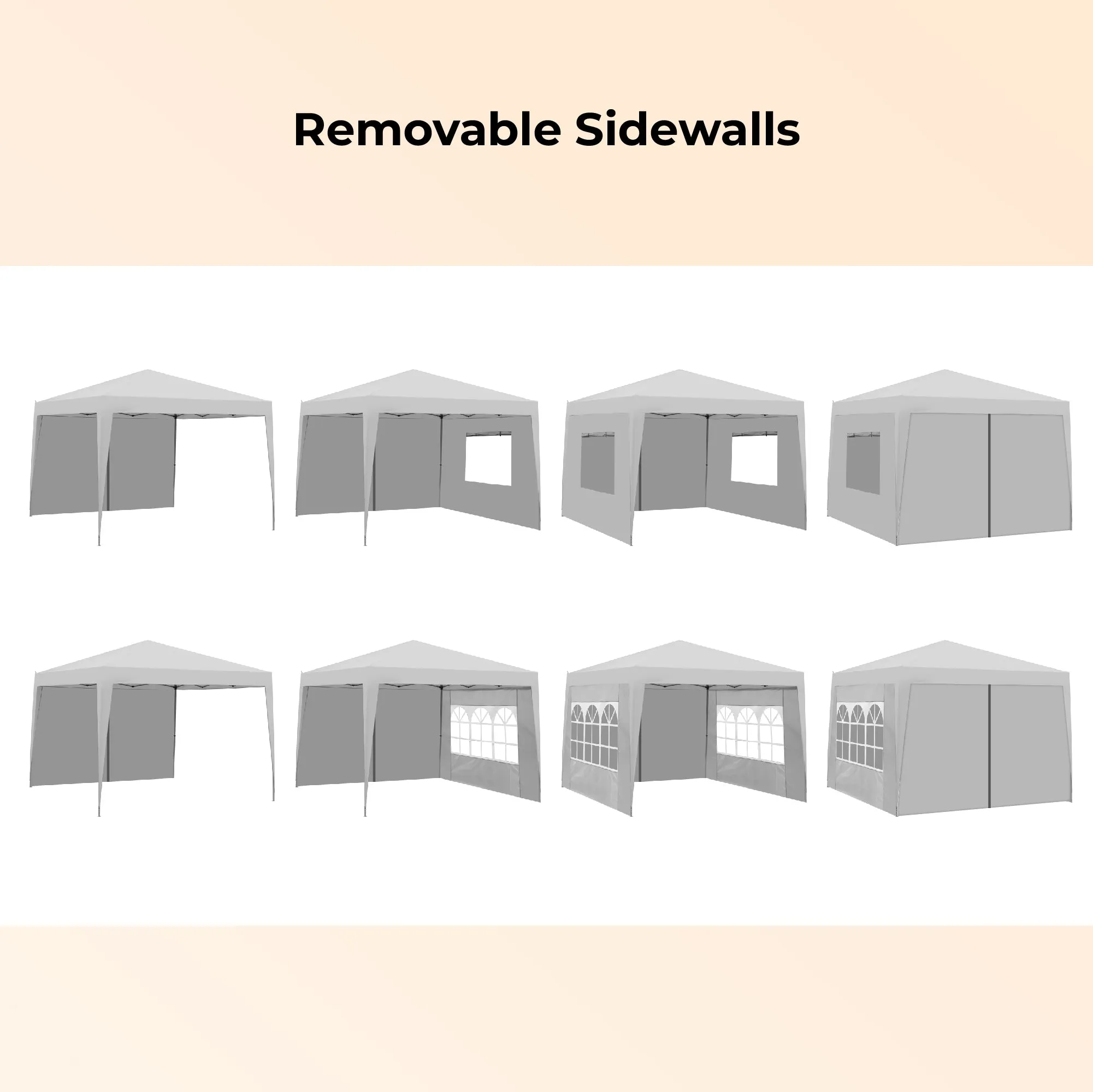 Cami 10 x 10 ft Outdoor Patio Gazebo Canopy Tent - Blue