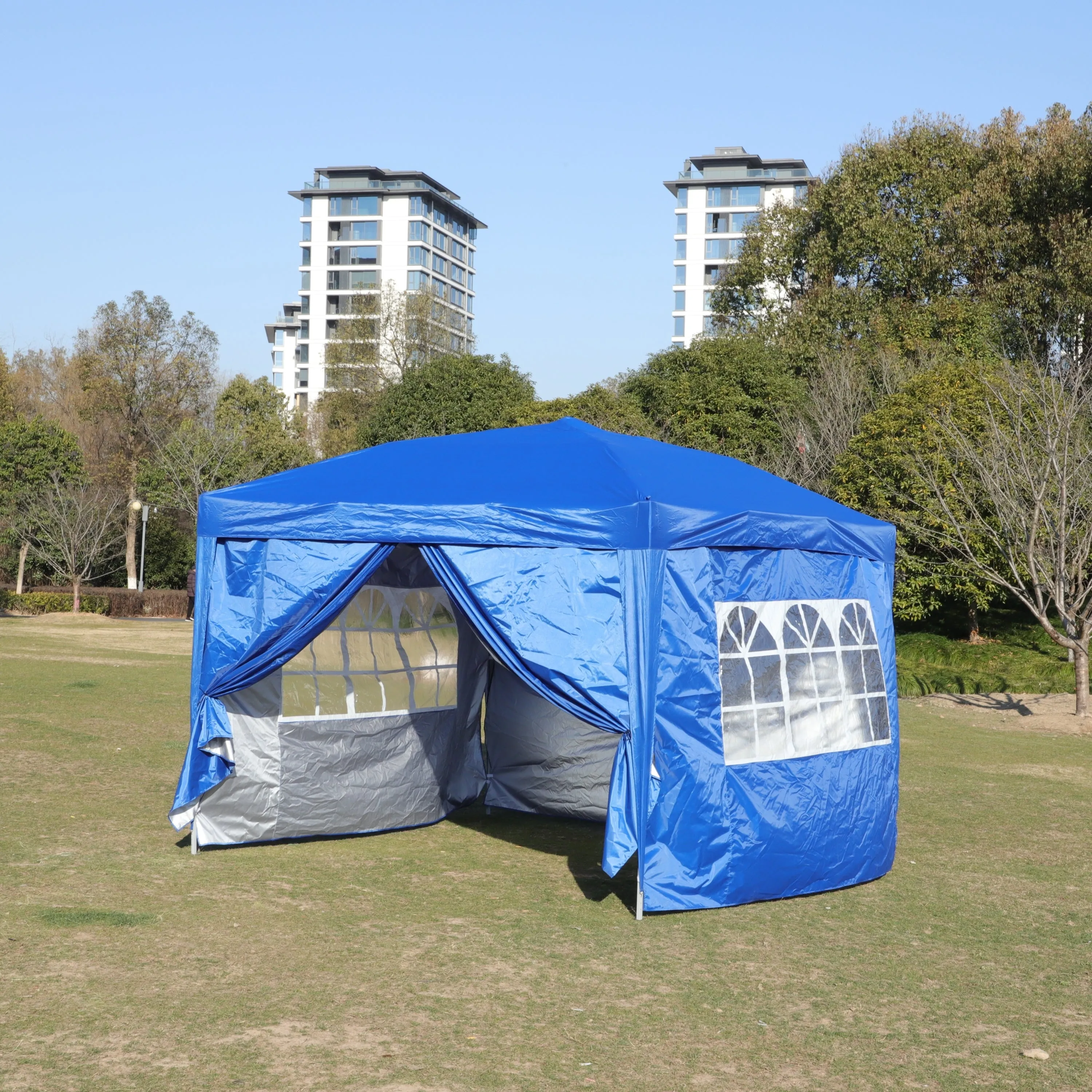 Cami 10 x 10 ft Outdoor Patio Gazebo Canopy Tent - Blue