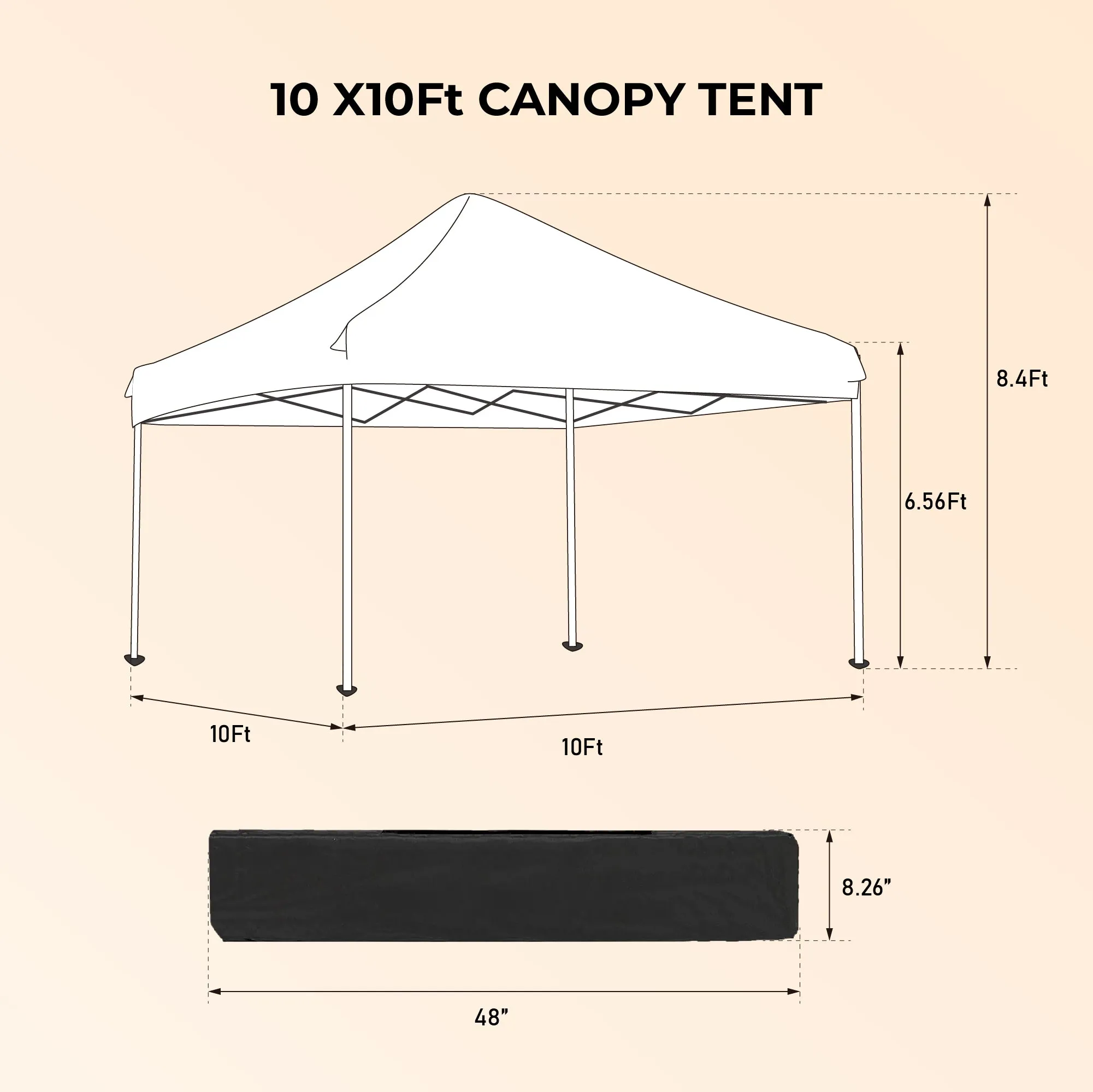Cami 10 x 10 ft Outdoor Patio Gazebo Canopy Tent - Blue