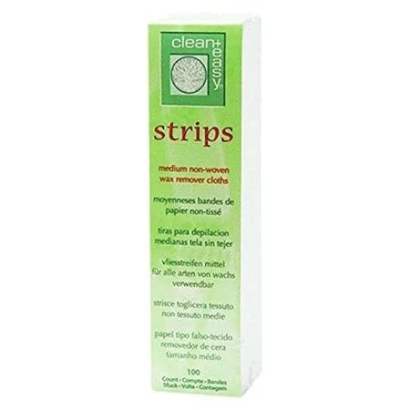 Clean   Easy Strips Medium Non-Woven Wax Remover Cloths, 100 Count