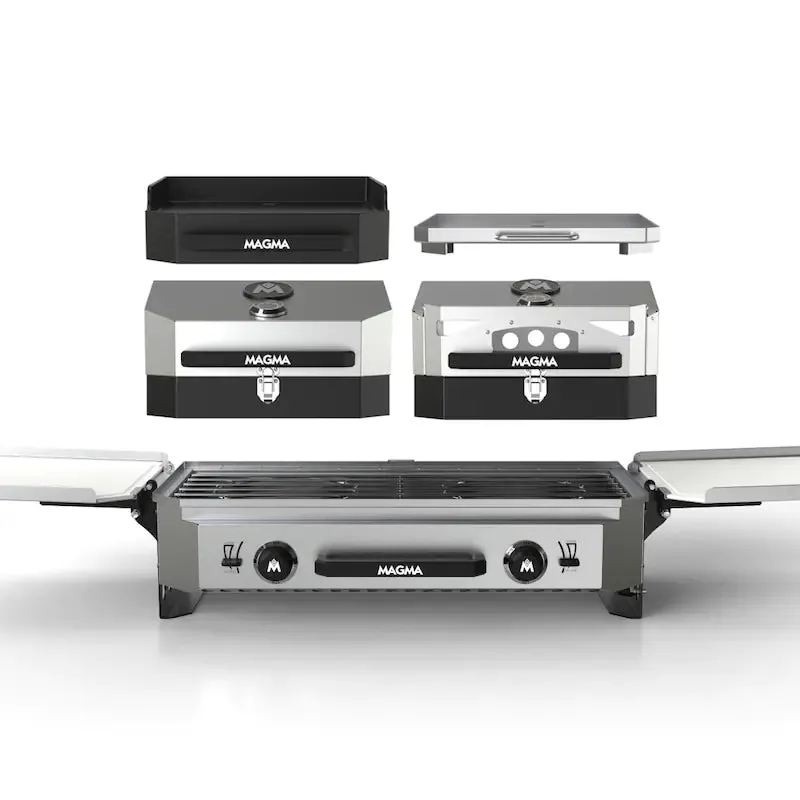 Crossover Double Burner, Grill, Griddle, Plancha and Pizza Top Bundle