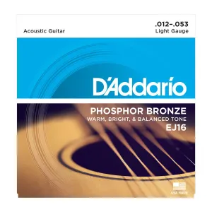 D'Addario EJ16-10P Phosphor Bronze 12-53 - 10 Pack