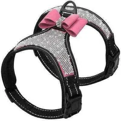 Diamond Dream Reflective Rhinestone Dog Harness