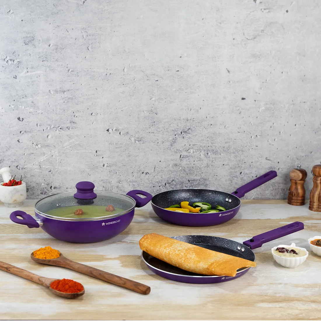Diana Set Purple with 5-layer non-stick coating
