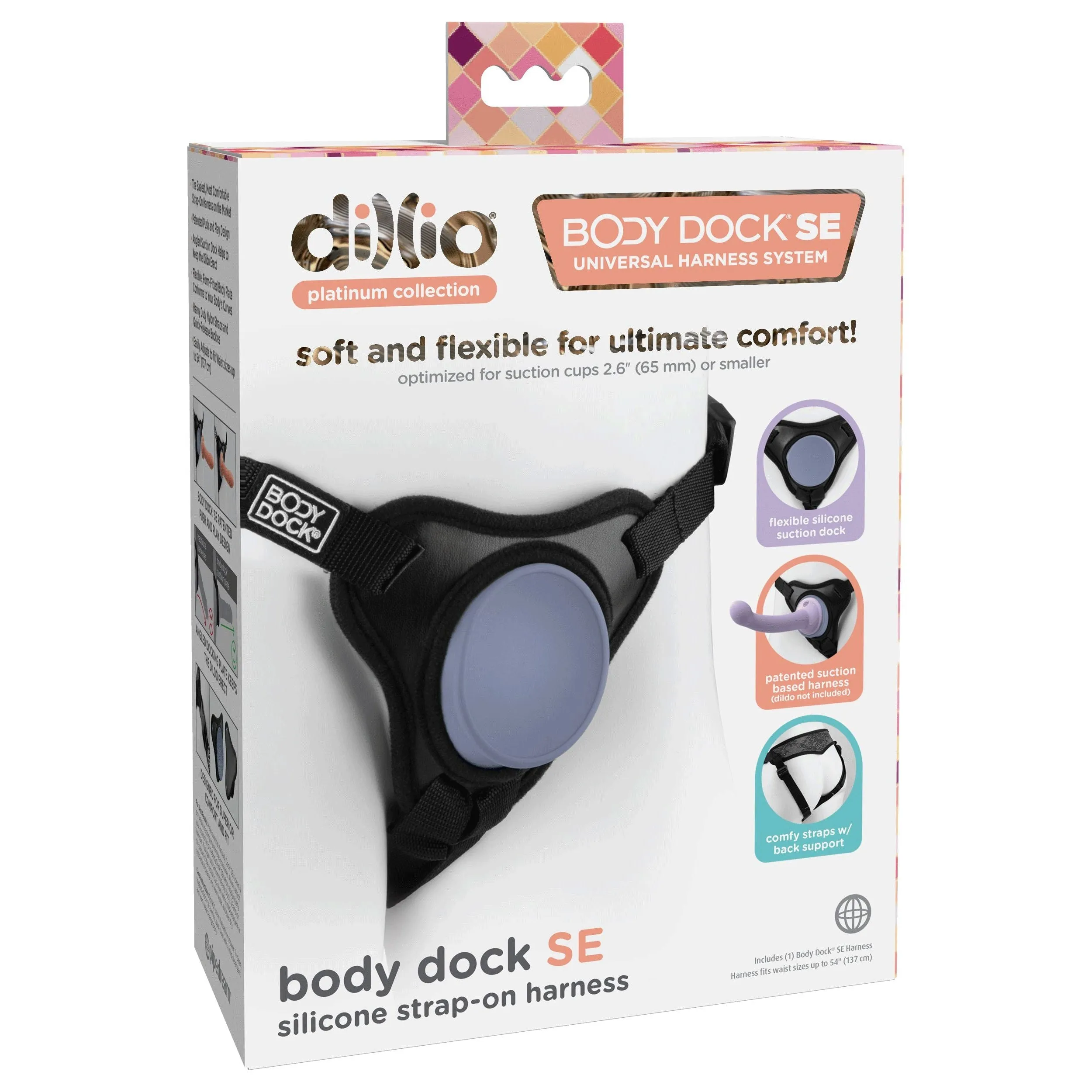 Dillio Platinum Body Dock Se Universal Strap-on  Harness - Black