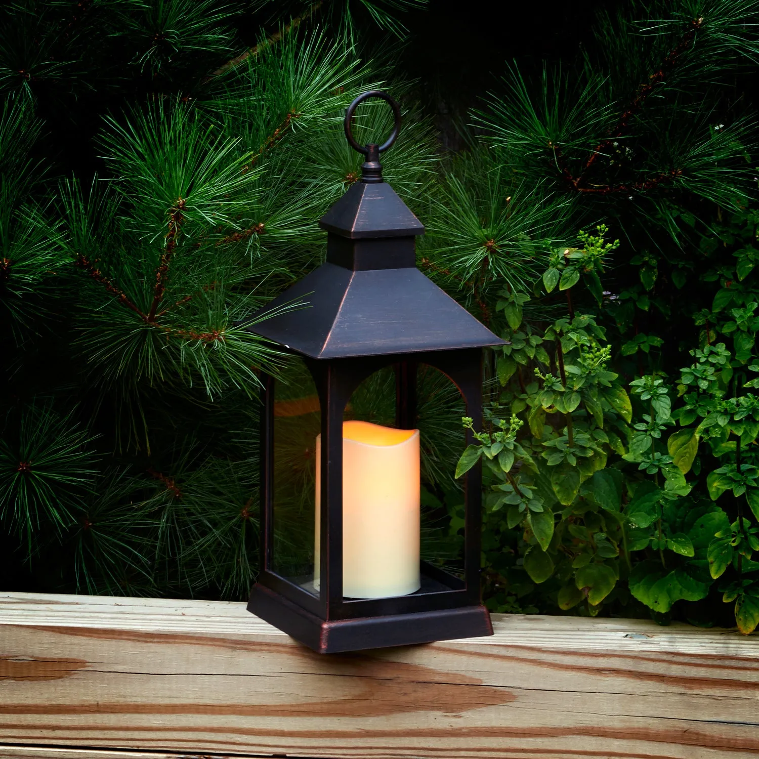 Dorothy Bronze Lantern with Candle