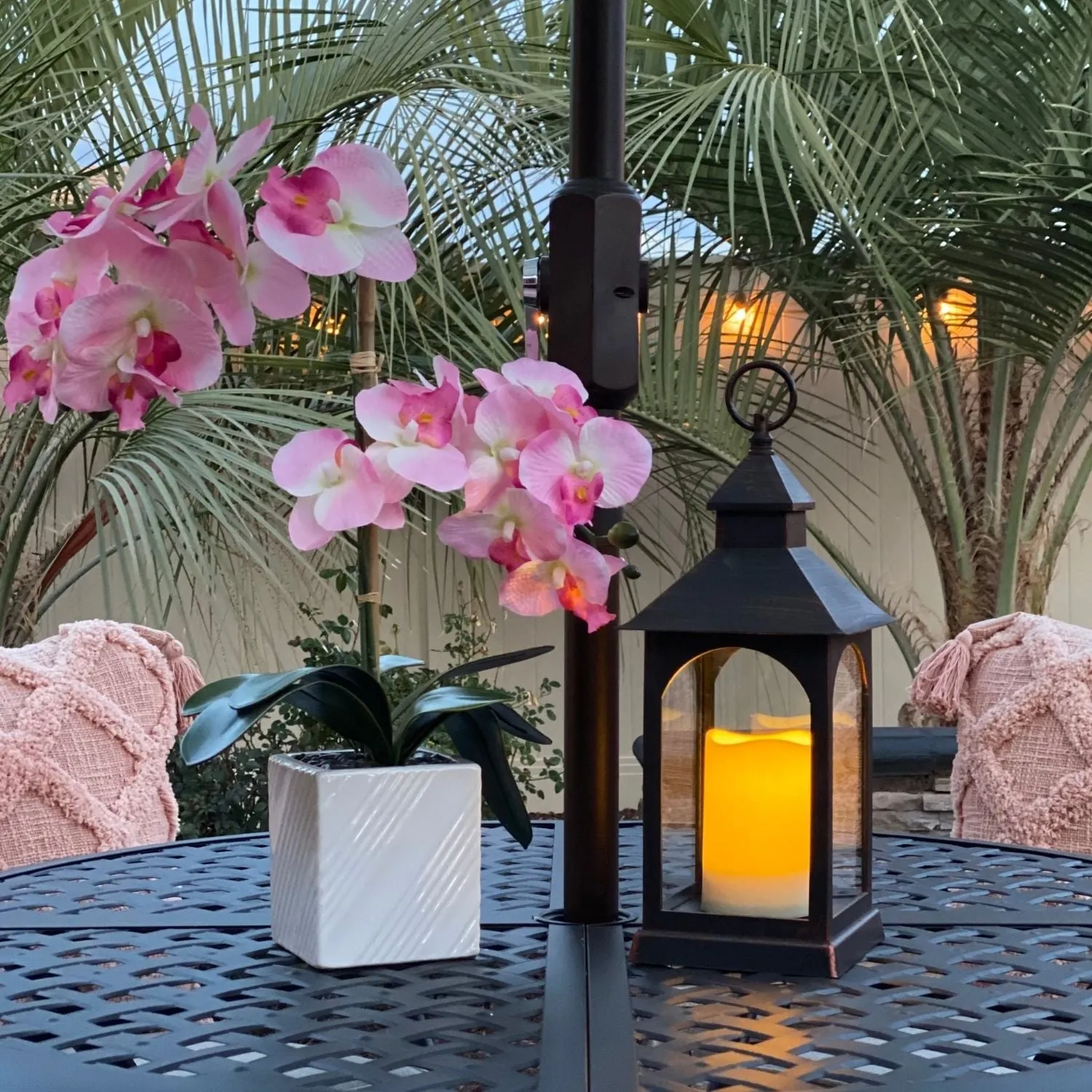 Dorothy Bronze Lantern with Candle