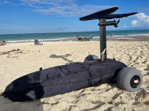 EfoilSolutions Efoil Surf Board Bag with Wheels - Various Hydrofoil Cart Sizes with Pockets for eFoiling Accessories