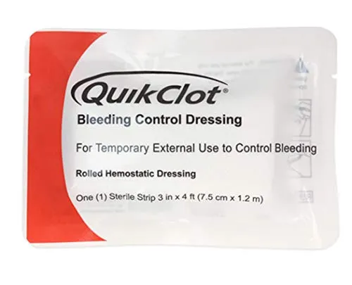 Ever Ready First Aid Combo Pack with Israeli Bandage, Quikclot Clotting Sponge and E R Aluminum Splint