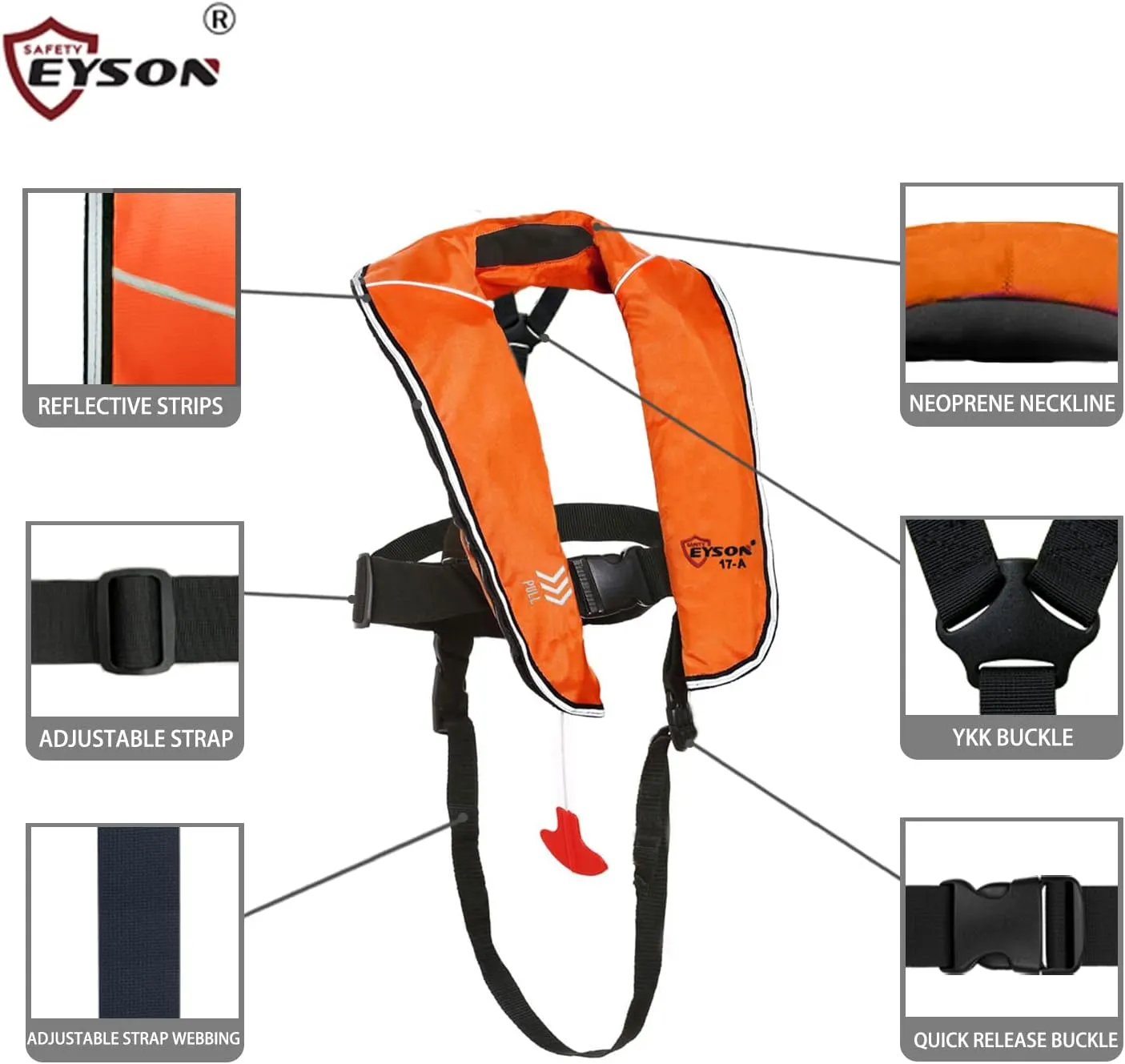 Eyson Inflatable Life Jacket Inflatable Life Vest for Child Classic Automatic