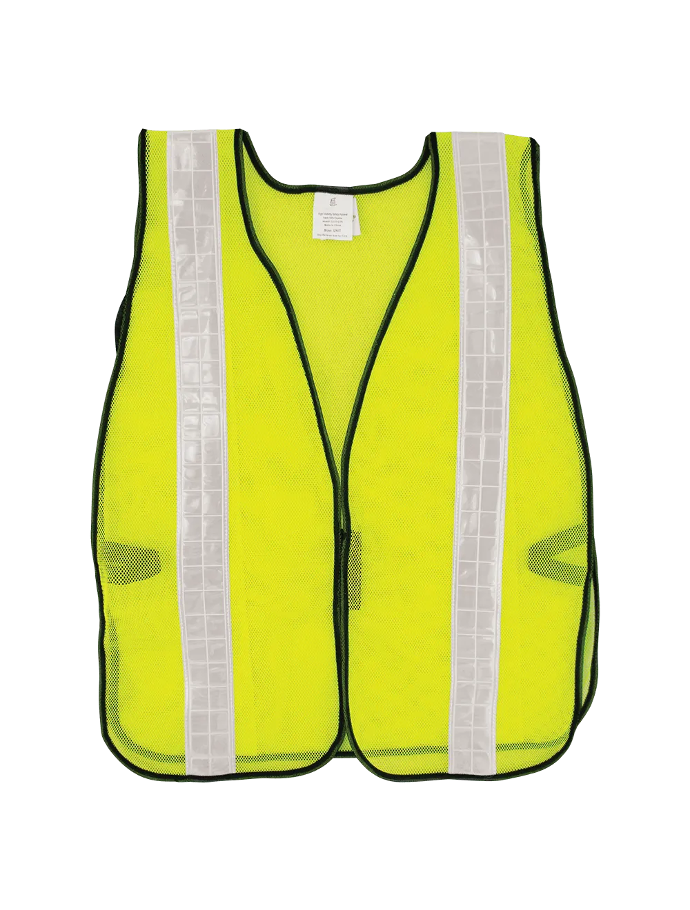 FrogWear® HV Enhanced Visibility Yellow/Green Economy Mesh Safety Vest with Wide Reflective - GLO-10-G-2IN