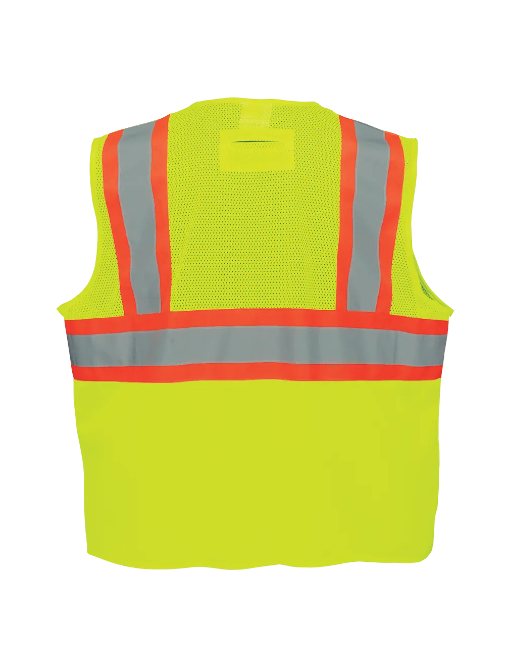 FrogWear® HV Solid and Mesh Polyester High-Visibility Surveyors Safety Vest - GLO-0037