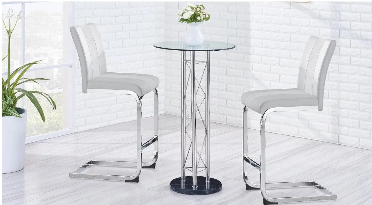 Glass top Bar Set with chairs D208