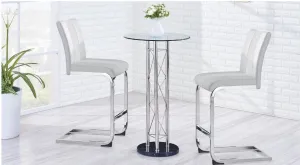 Glass top Bar Set with chairs D208