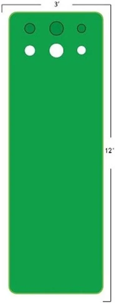 Golf Competitor Pro V2 3' X 12' Practice Putting Chipping Green with 3 Cups