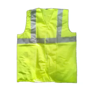Green Florescent Reflective Safety Jacket with Radium Strip and high visible at construction site