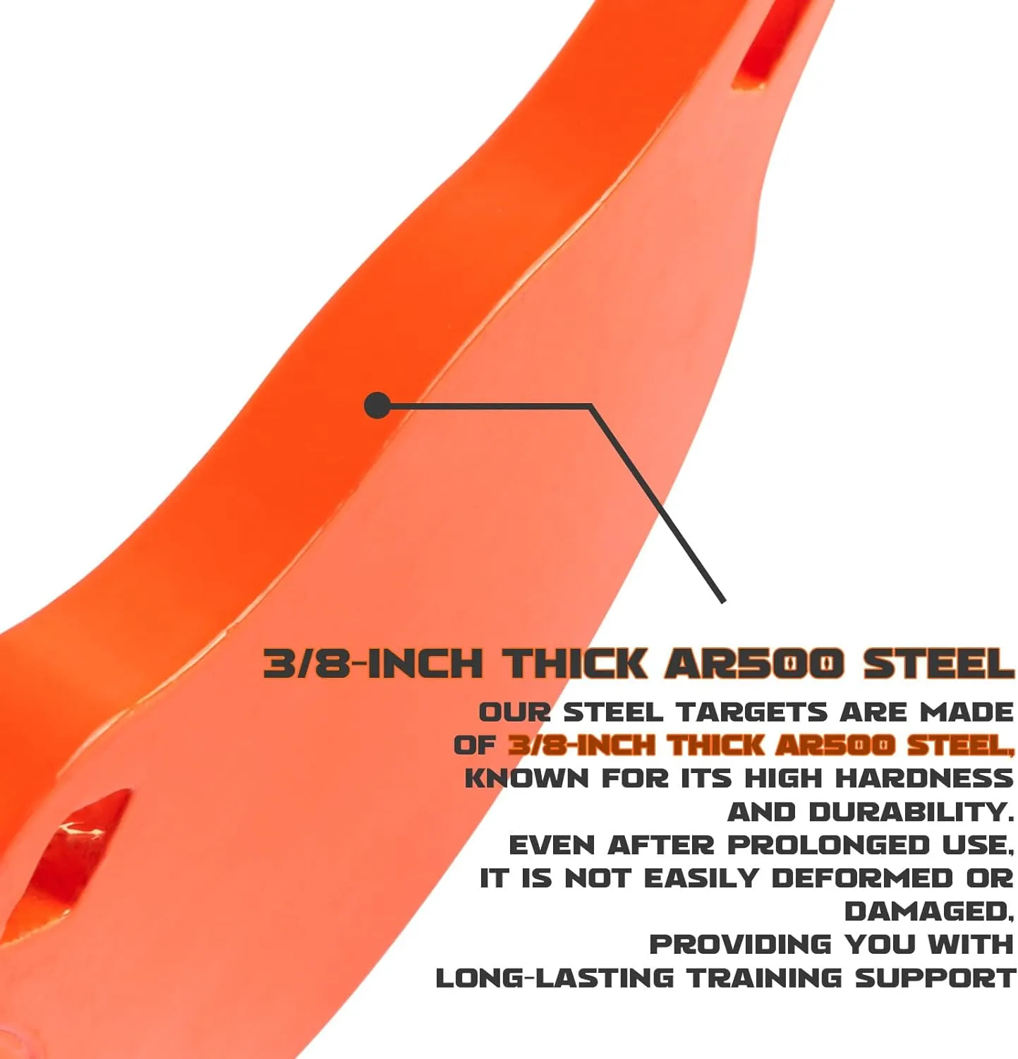 Highwild AR500 Steel Target for Shooting 3/8" Thick Gong Silhouette Metal Target - Laser Cut - Neon Color