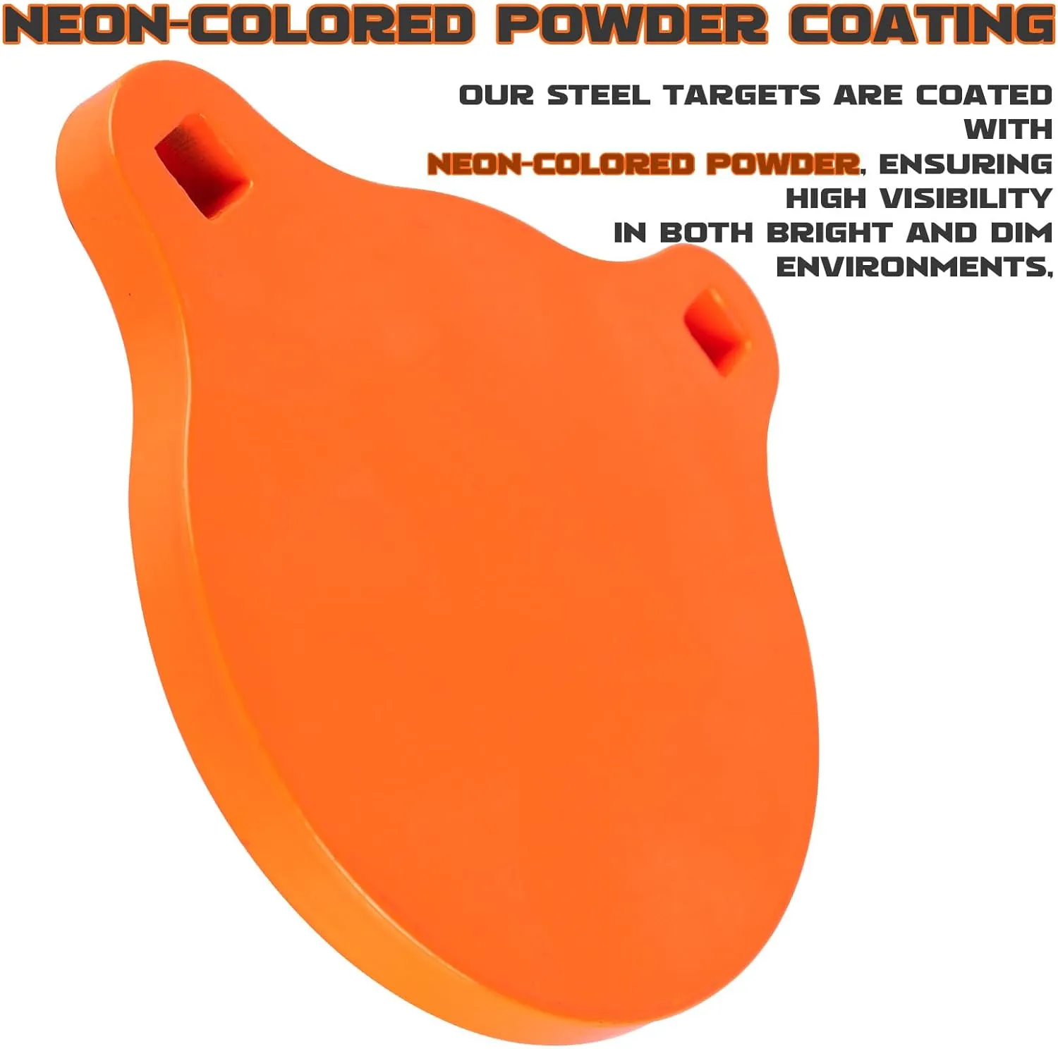 Highwild AR500 Steel Target for Shooting 3/8" Thick Gong Silhouette Metal Target - Laser Cut - Neon Color