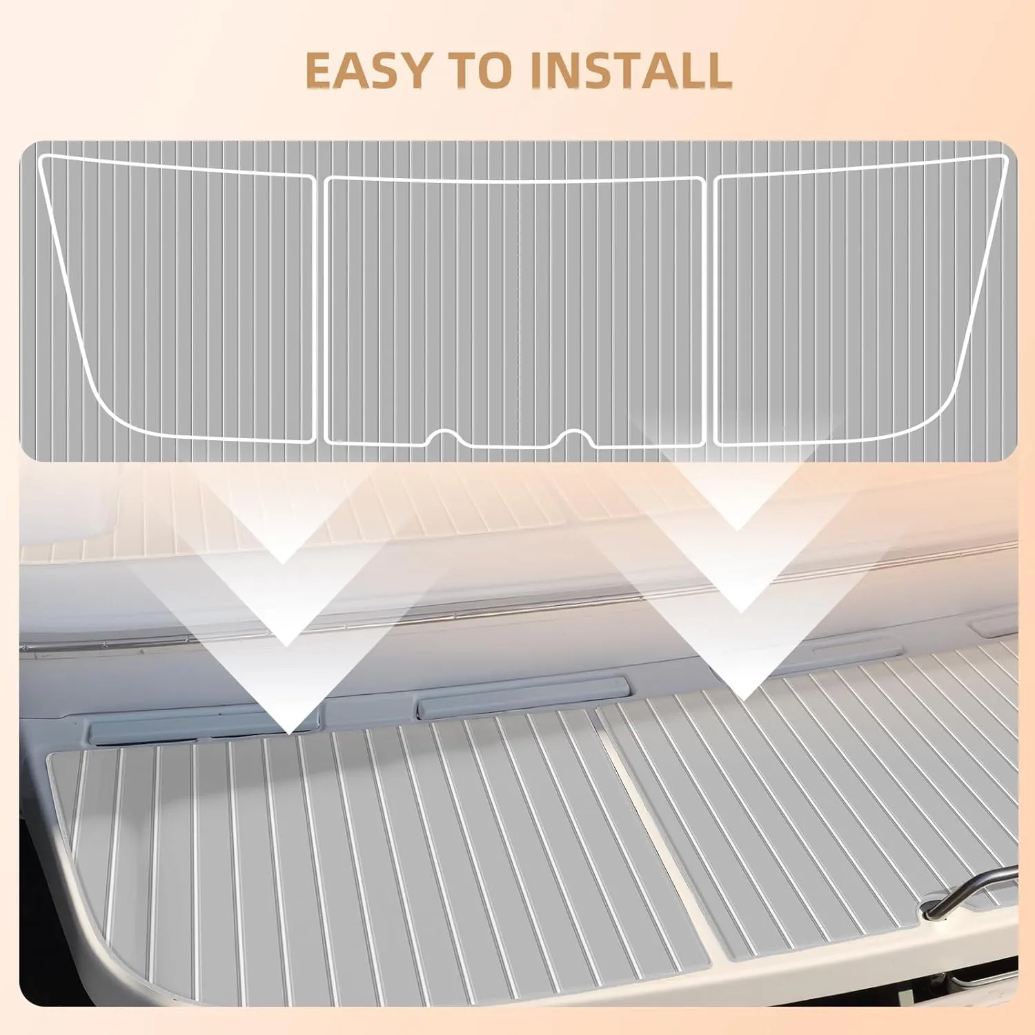 Hjdeck Boat Flooring EVA Foam Decking Sheet Self-Adhesive Boat Decking Foam Boat Flooring Non-Slip Marine Flooring for Boat Yacht Motorboat Kayak RV Swimming 94.5"x45.2"/35.4"/23.6"/16.1"