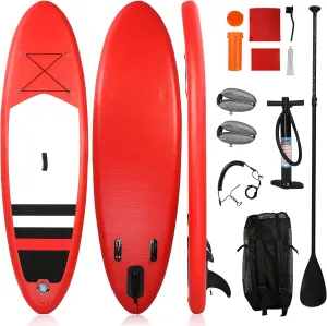 Inflatable Paddle Boards Ultra-Light Stand Up Paddle Board Surf Board Accessories & Carry Bag Bottom Fin Paddling Surf Control, Non-Slip Deck for All Skill Levels