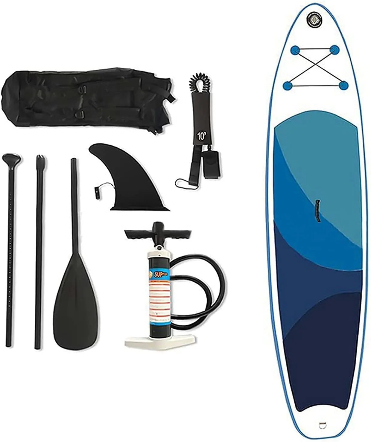 Inflatable Stand Up Paddle Board, 320 X 76 X 15 Cm Paddle Surfboard Stable Lightweight Paddle,with Accessories SUP Board Surfboard Suit