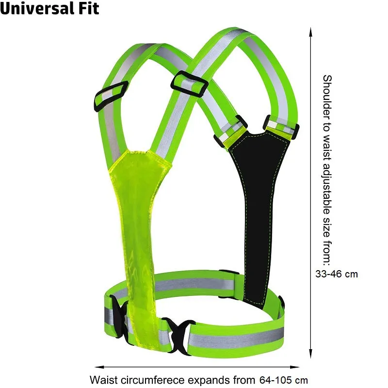 LED Night Running USB Rechargeable Adjustable Reflective Vest
