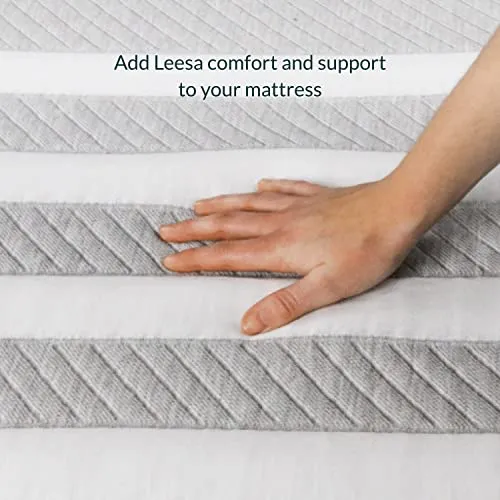 Leesa Mattress Topper with Cooling Foam and Washable Cover, Queen Size / 30-Night Trial