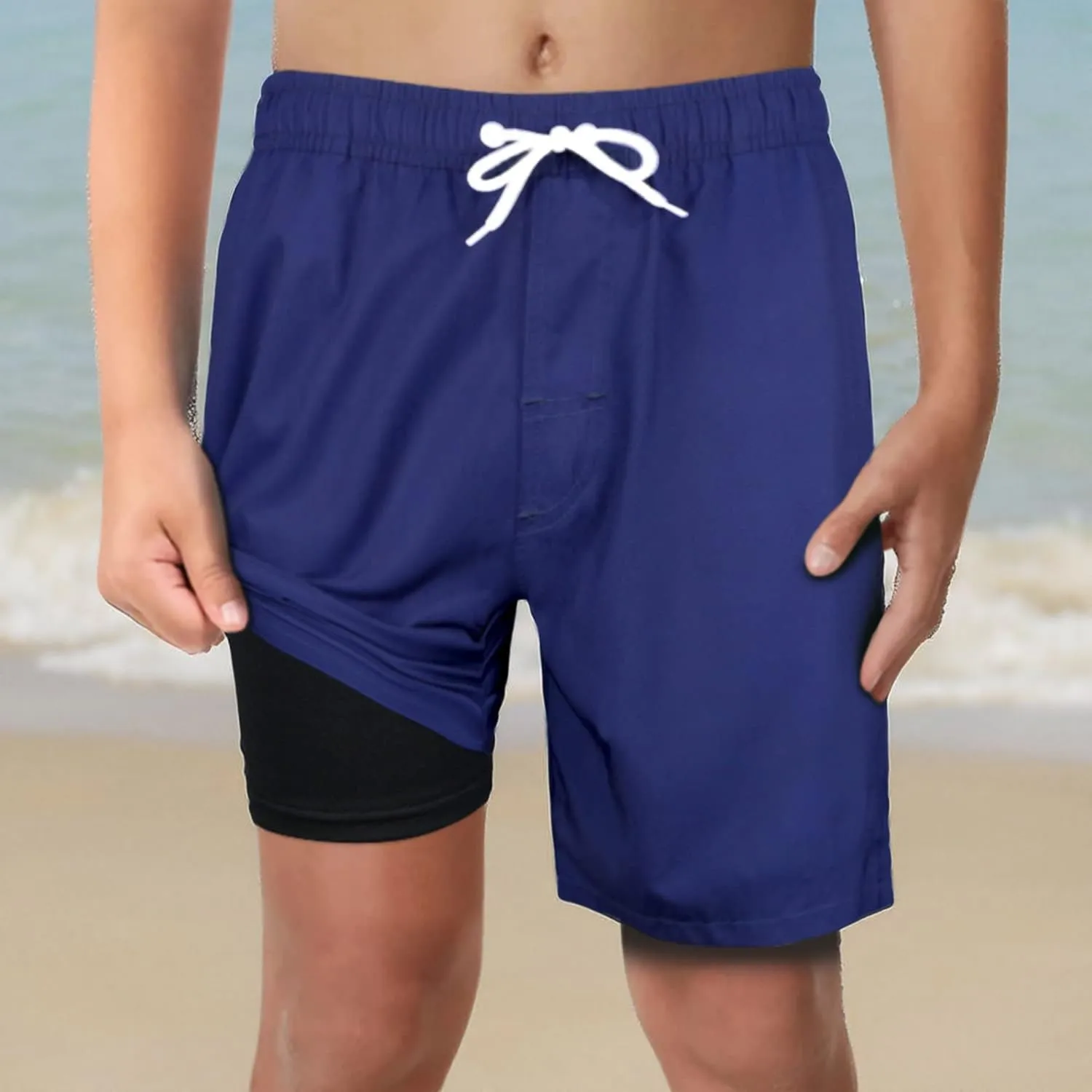 LUCOWEE Boys Swim Bathing Trunks Soft Compression Liner no-Chafing Swimming Shorts Quick Dry Light UPF 50  Quality Swimsuit