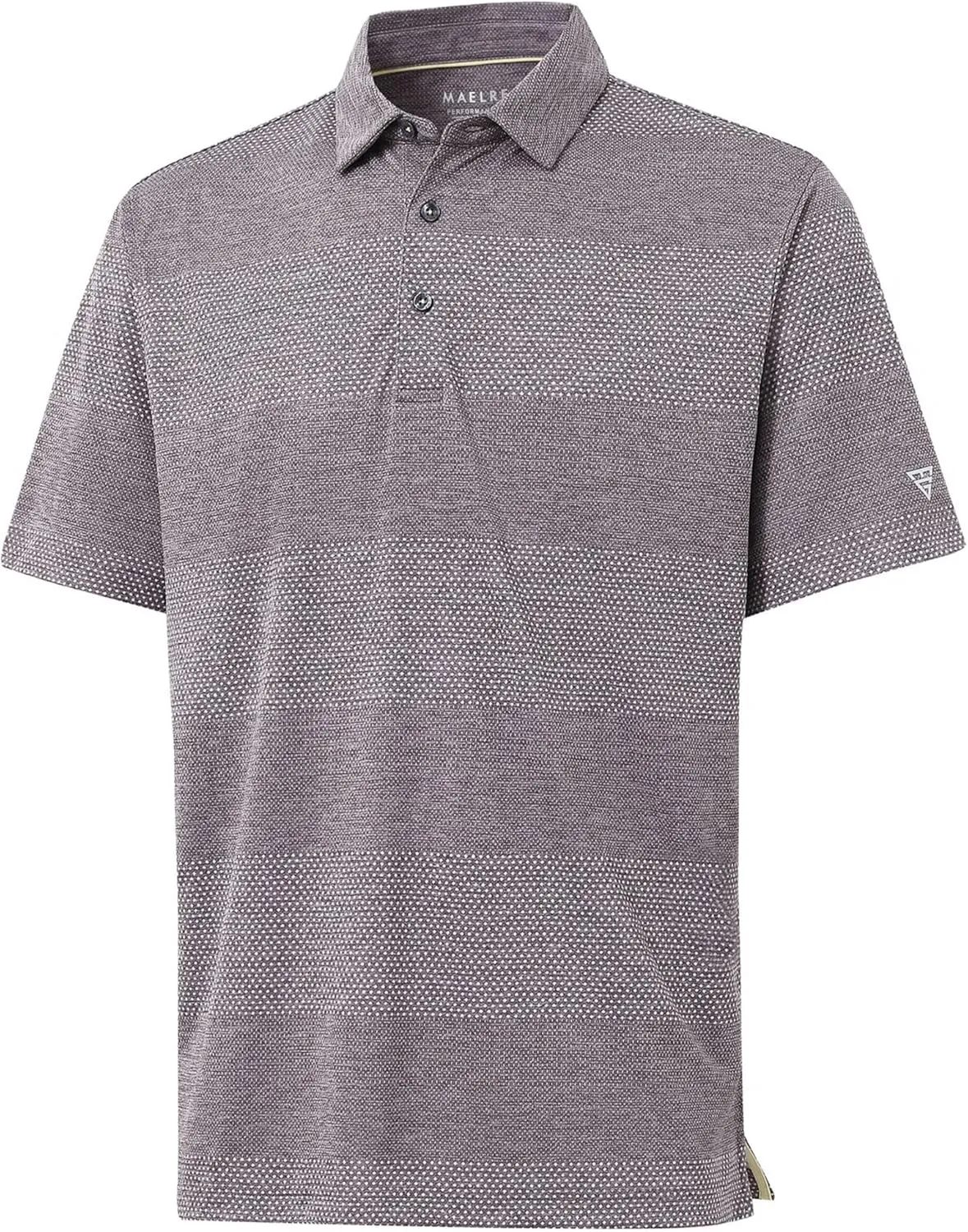 M MAELREG Mens Polo Shirts Short Sleeve Dry Fit Jacquard Performance Moisture Wicking Casual Pocket Golf Shirts for Men