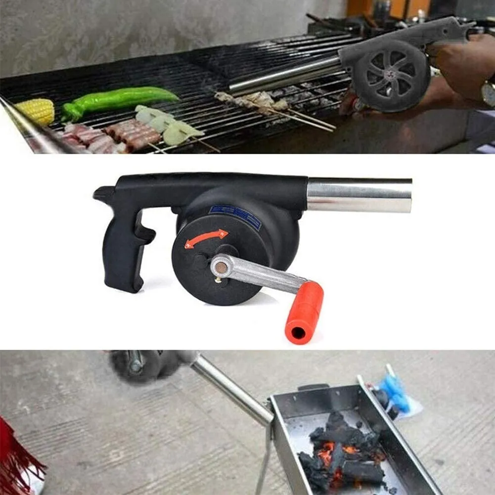 Manually Camping Hand Powered BBQ Fan Air Blower