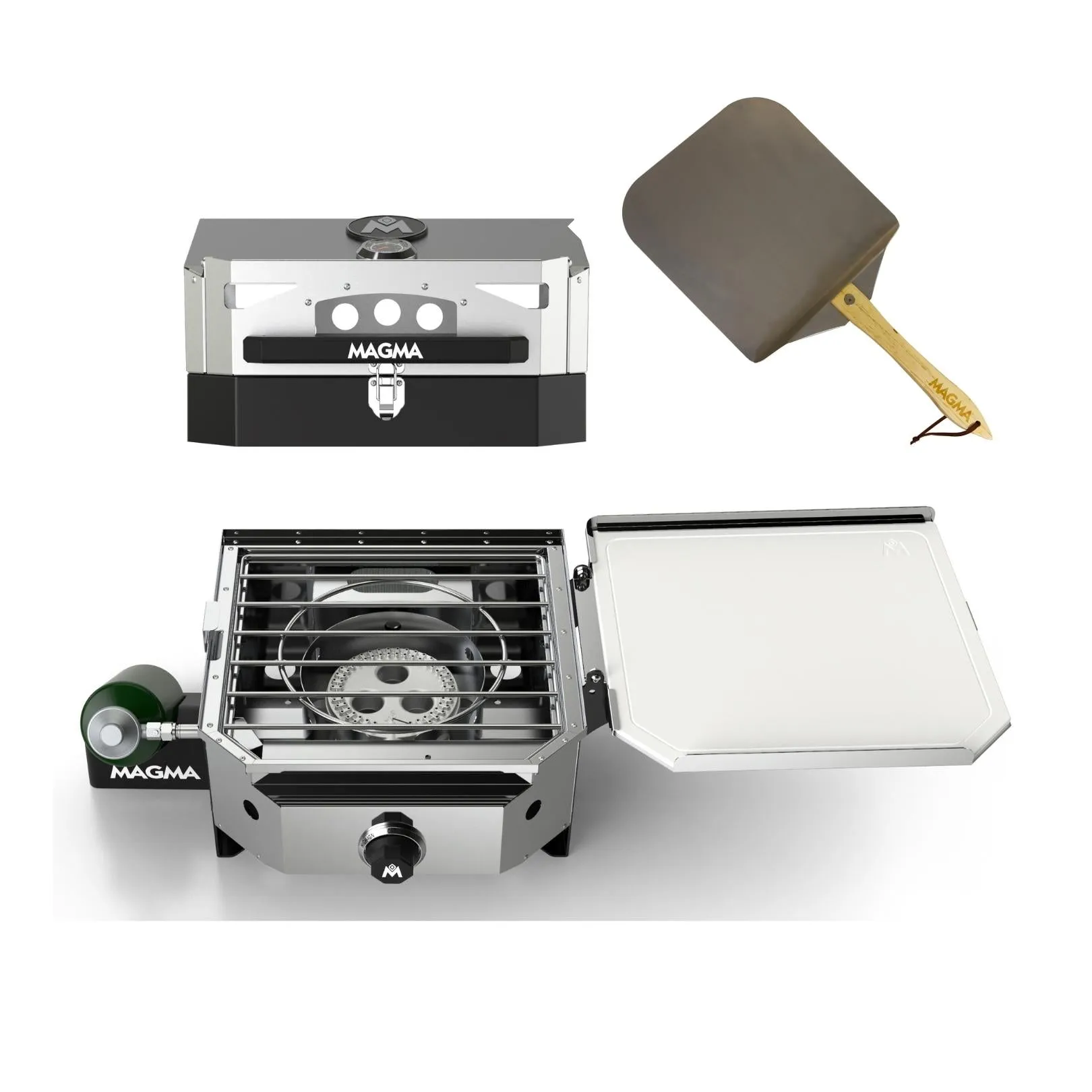Marine Crossover Single Burner and Pizza Oven Top Bundle