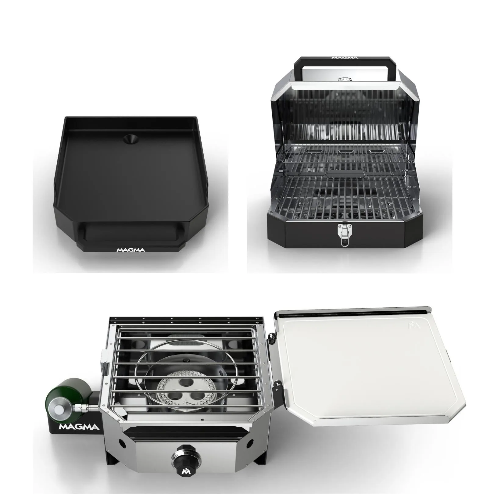 Marine Crossover Single Burner, Grill, and Griddle Top Bundle