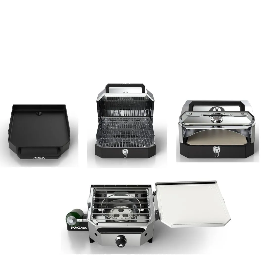 Marine Crossover Single Burner, Grill, Griddle, and Pizza Oven Top Bundle
