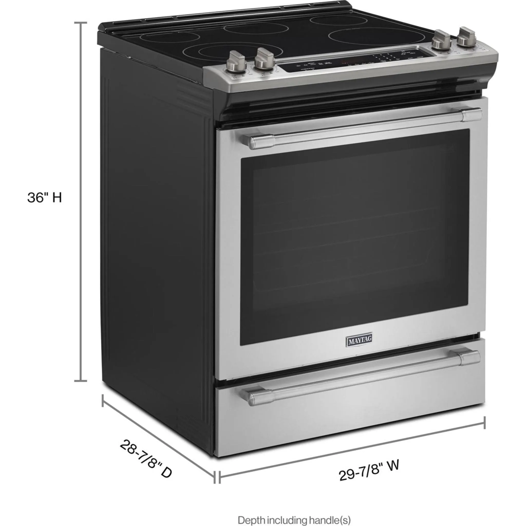 Maytag 30" WIDE ELECTRIC RANGE WITH TRUE CONVECTION AND POWER PREHEAT - 6.4 cu. ft. (YMES8800FZ)