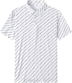 Mens Cool Crazy Funny Printed Golf Polo Shirts Summer Stretchy Dry Fit Short Sleeve Performance Shirts